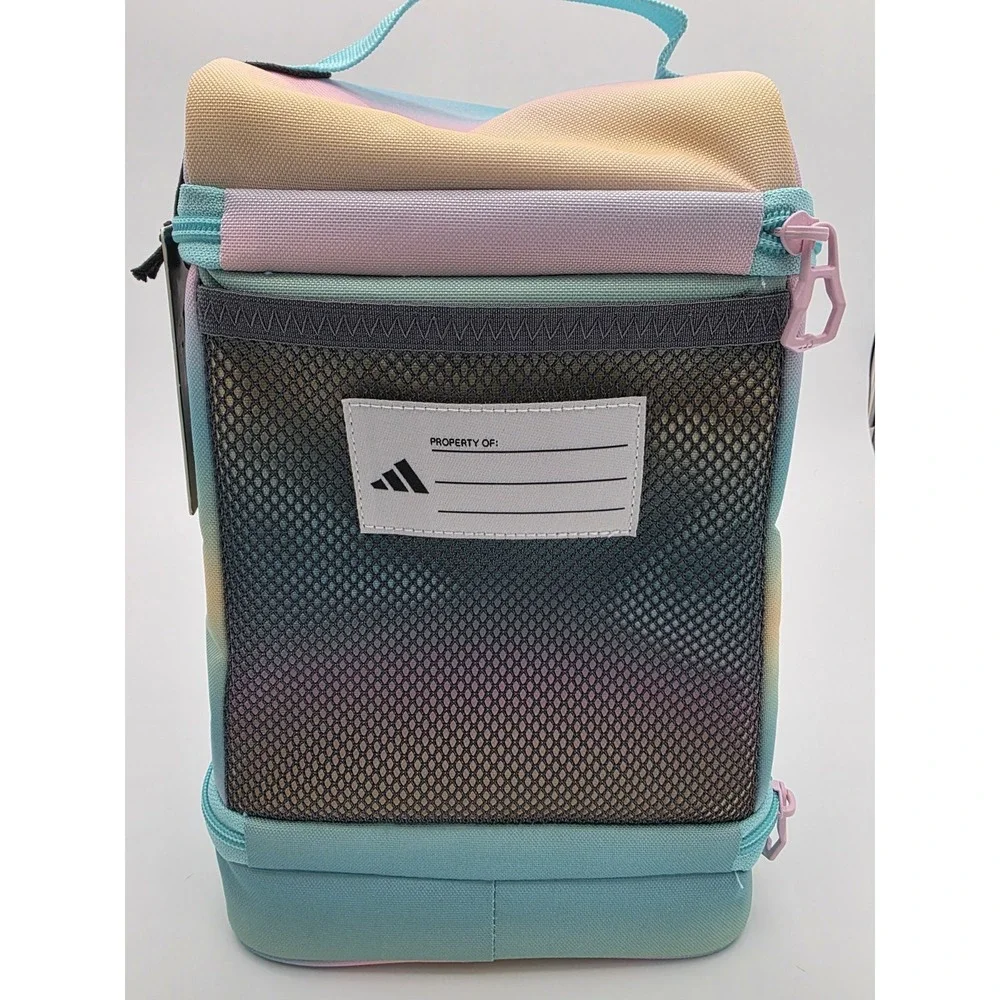 Adidas Excelerator Insulated Lunch Bag In Flash Aqua‎ w/ Extra Pocket New #0161